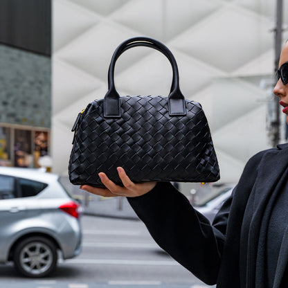 Noir Woven Handbag – FIORENE