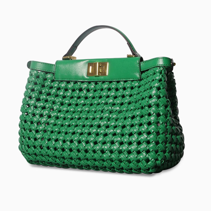 Verdant Muse Woven Handbag – FIORENE