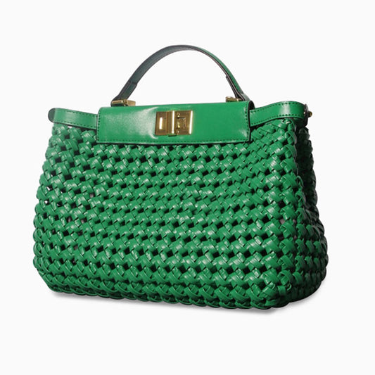 Verdant Muse Woven Handbag – FIORENE