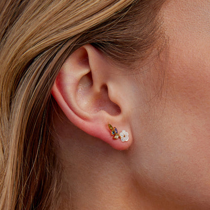 Nacre Floral Cluster Earring – FIORENE