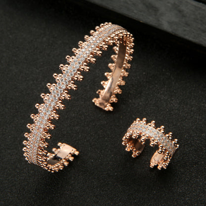 Regina Beaded Cuff & Ring Set – FIORENE