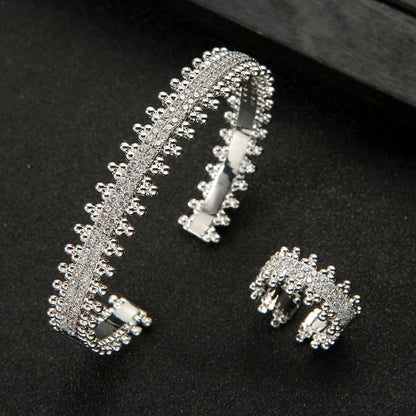 Regina Beaded Cuff & Ring Set – FIORENE