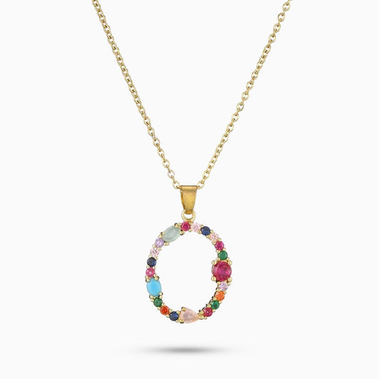 Aurora Initial Charm Necklace – FIORENE