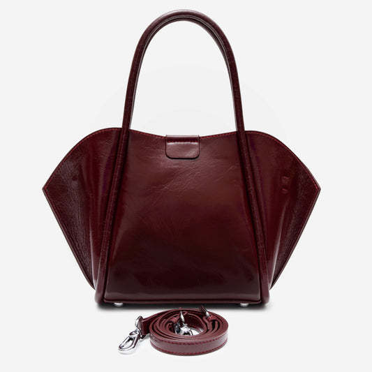 Crimson Angle Gloss Shoulder Bag – FIORENE