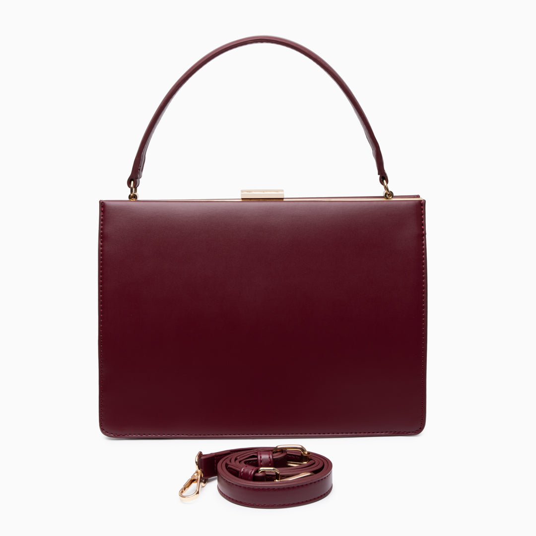 Burgundy Elegance Handbag – FIORENE