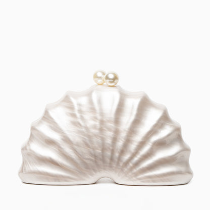 Pearl Radiance Shell Clutch – FIORENE