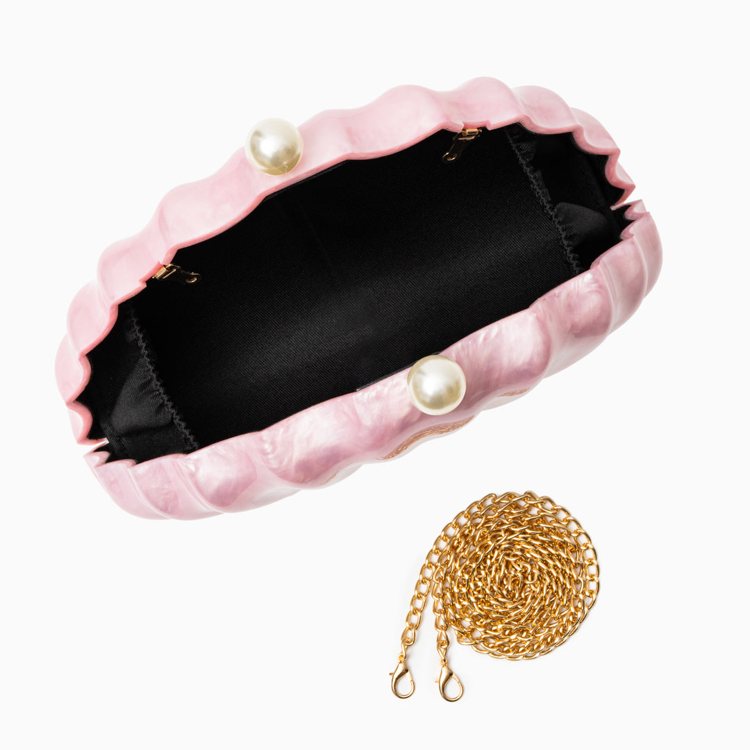 Pearl Radiance Shell Clutch – FIORENE