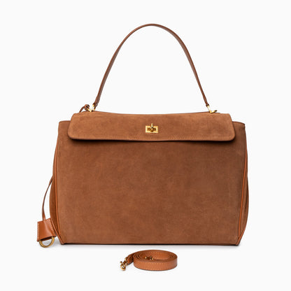 Sienna Suede Classic Handbag – FIORENE