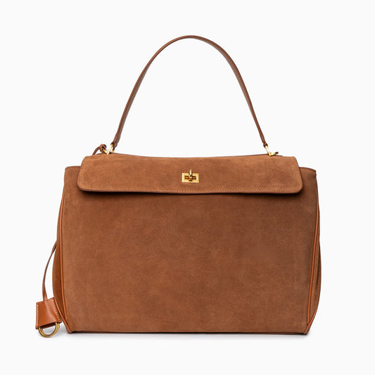 Sienna Suede Classic Handbag – FIORENE
