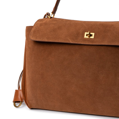 Velvet Tan Suede Handbag – FIORENE