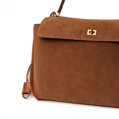 Sienna Suede Classic Handbag – FIORENE