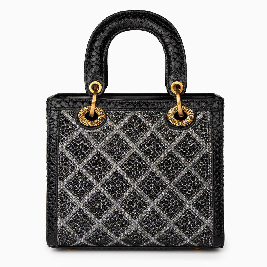 Golden Lattice Gem Handbag – FIORENE