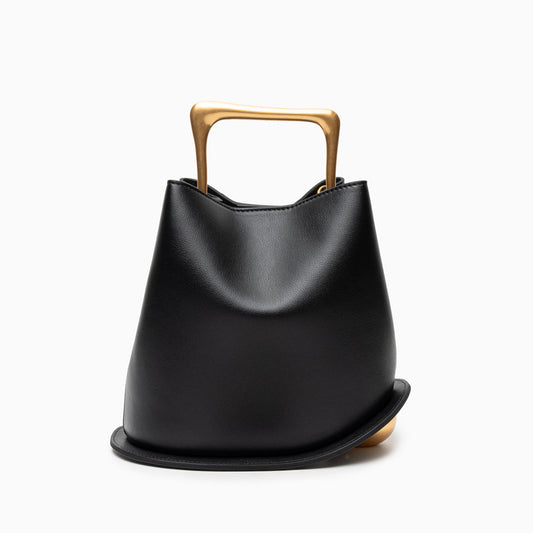 Sculpted Noir Handbag – FIORENE