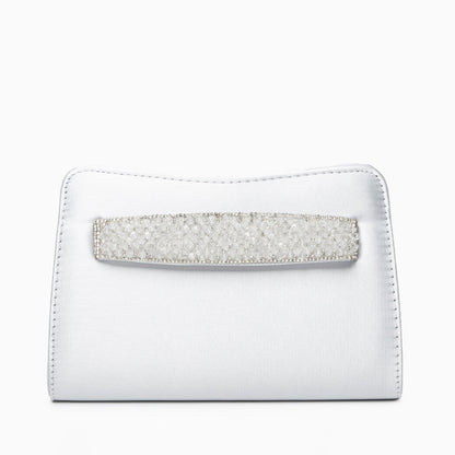 Crystal Noir Satin Clutch – FIORENE
