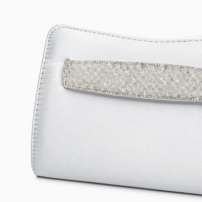 Crystal Noir Satin Clutch – FIORENE