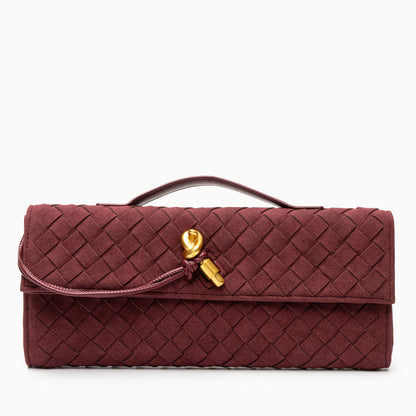 Noir Knot Woven Clutch – FIORENE