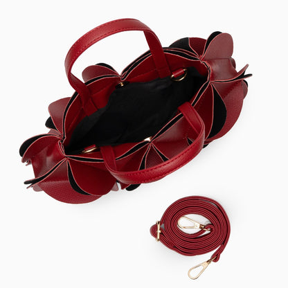Crimson Bloom Origami Handbag – FIORENE