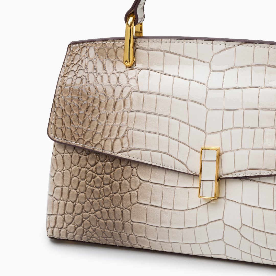 Azure Croco Handbag – FIORENE