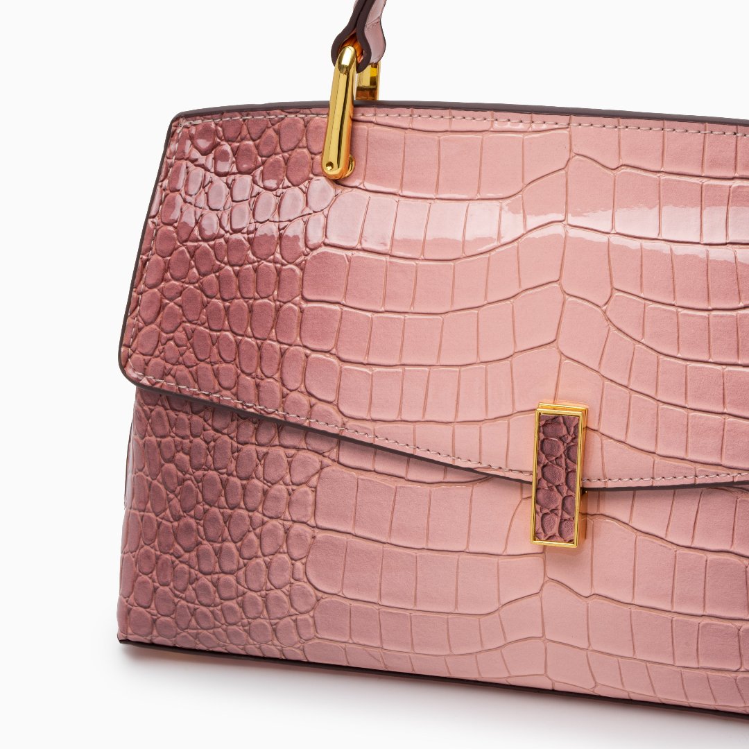 Azure Croco Handbag – FIORENE