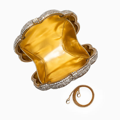 Golden Camélia Bloom Clutch – FIORENE