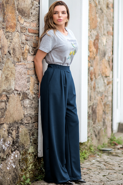 Belmonte Pleated Palazzo Trousers