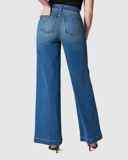 Rivelle Blue-Seam Wide-Leg Jeans