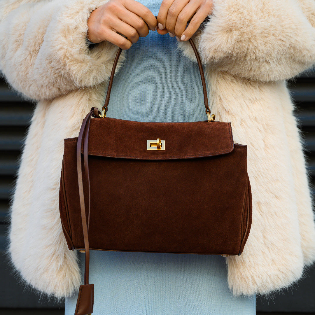 Velvet Mocha Handbag – FIORENE