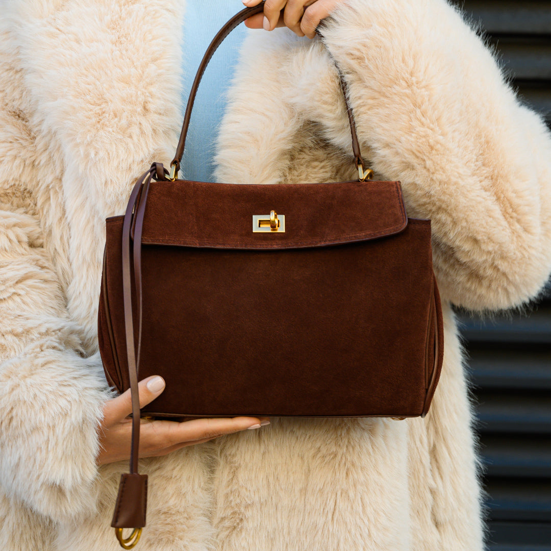 Velvet Mocha Handbag – FIORENE