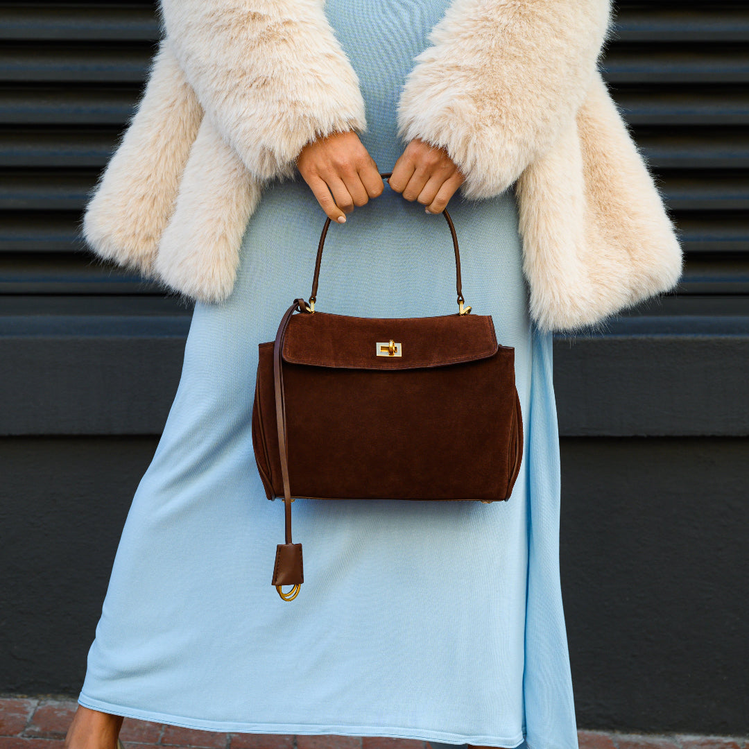 Velvet Mocha Handbag – FIORENE