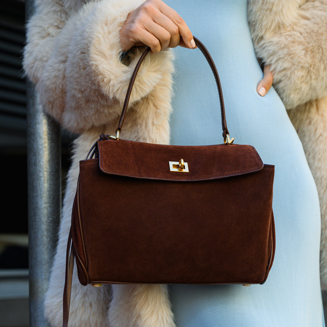 Velvet Mocha Handbag – FIORENE