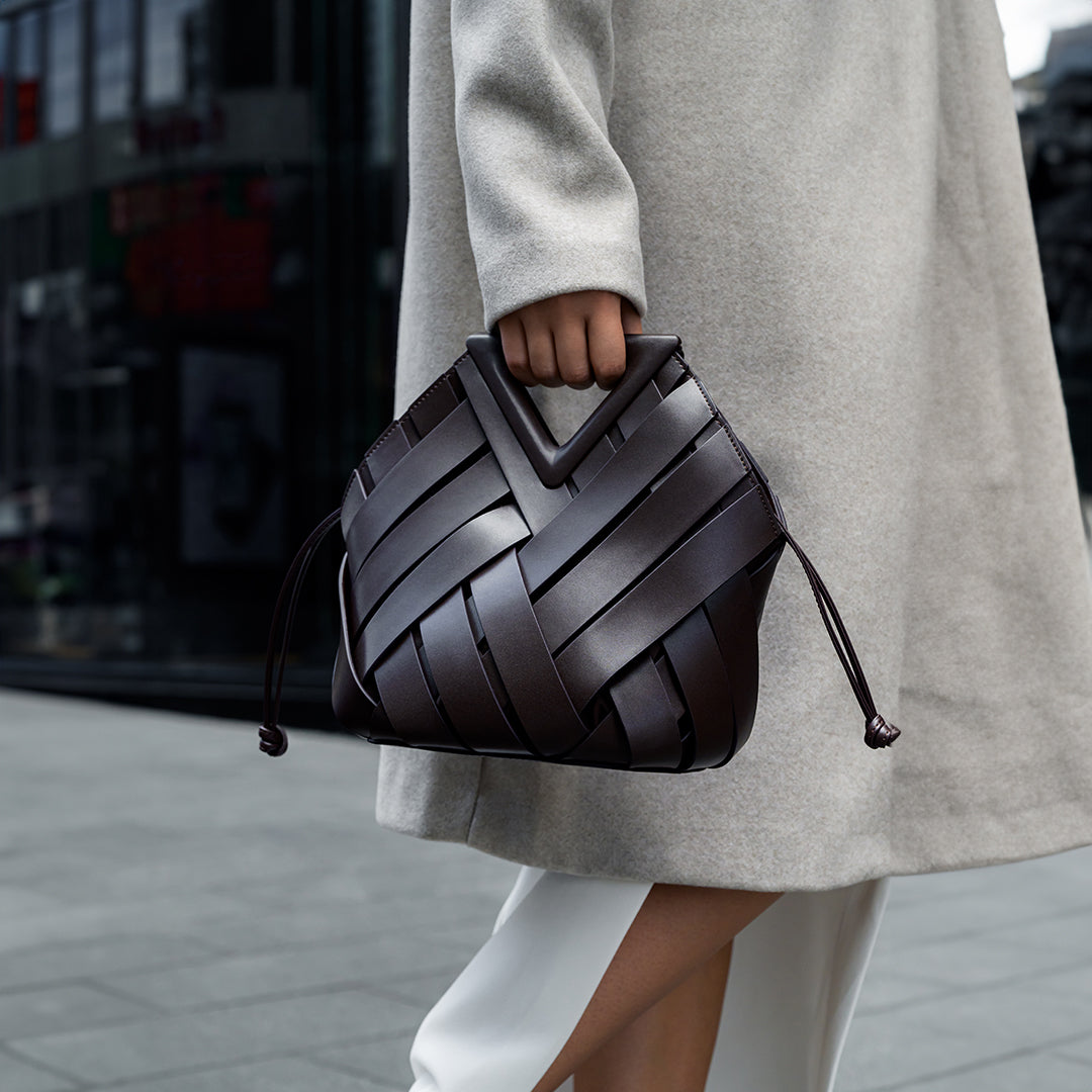 Mocha Weave Handbag – FIORENE