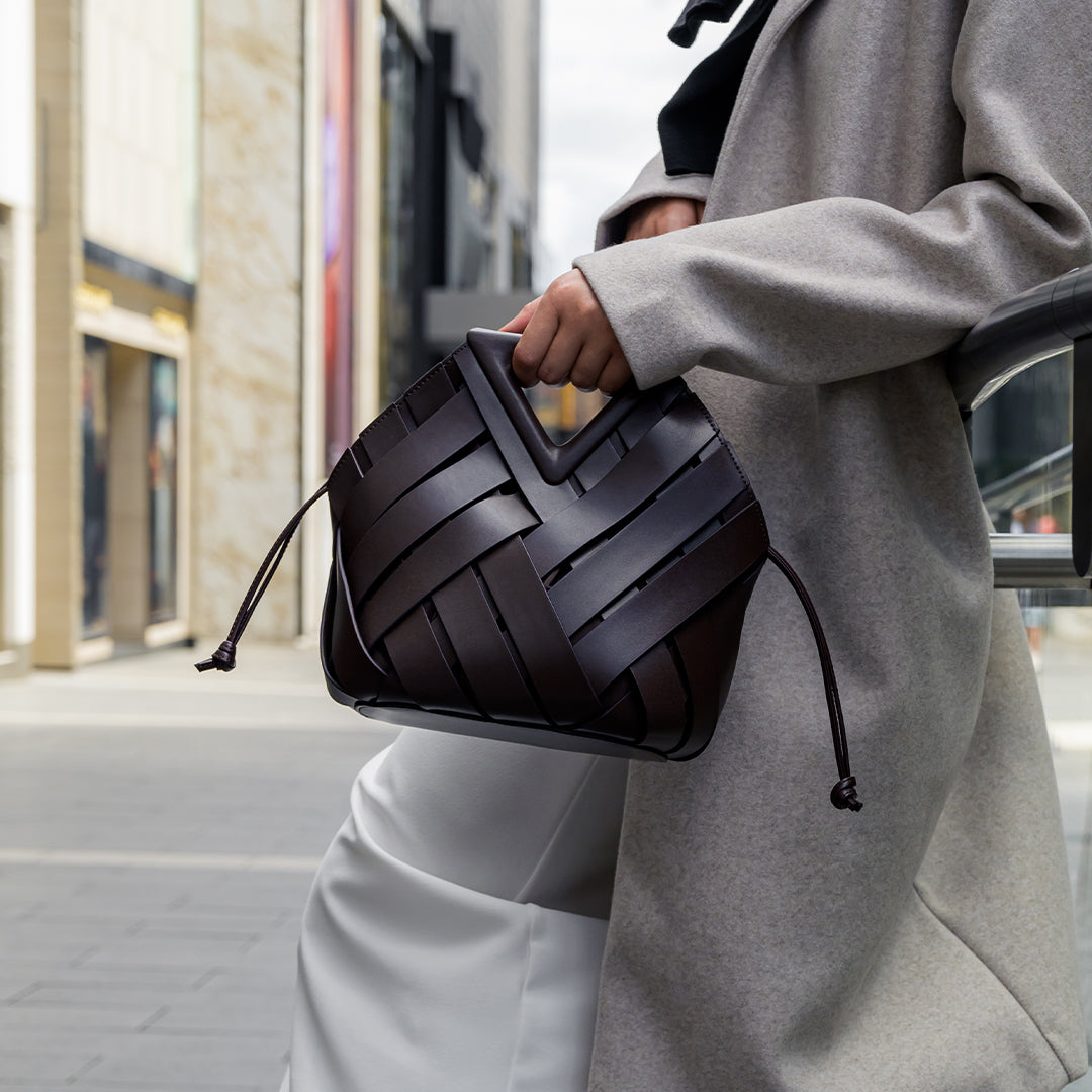 Mocha Weave Handbag – FIORENE