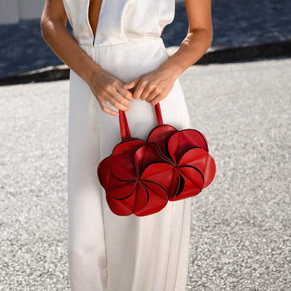 Crimson Bloom Origami Handbag – FIORENE