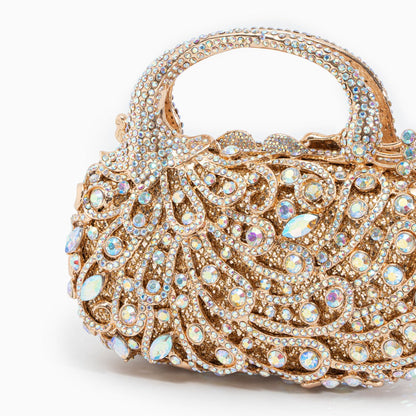 Aurora Crystal Peacock Clutch – FIORENE