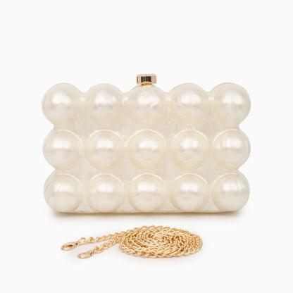 Lustrous Pearl Dome Clutch – FIORENE