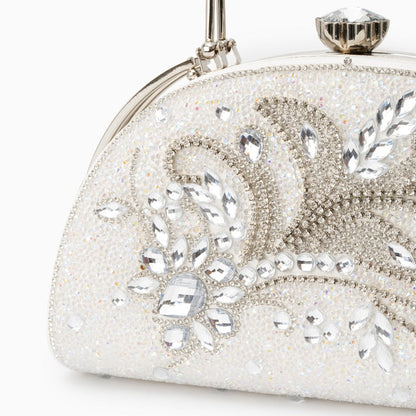 Ivory Crystal Bloom Clutch – FIORENE