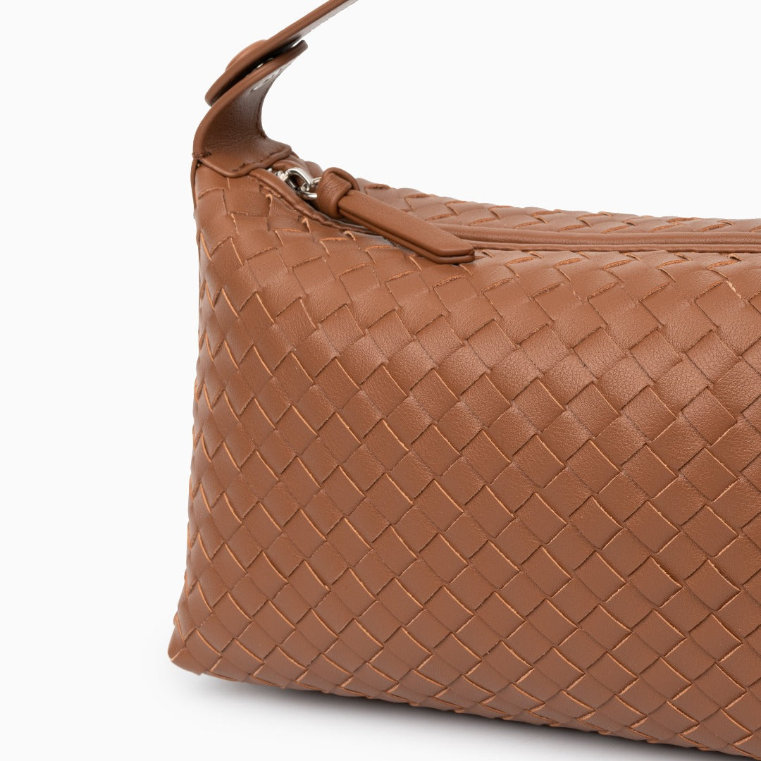 Toffee Woven Handbag – FIORENE