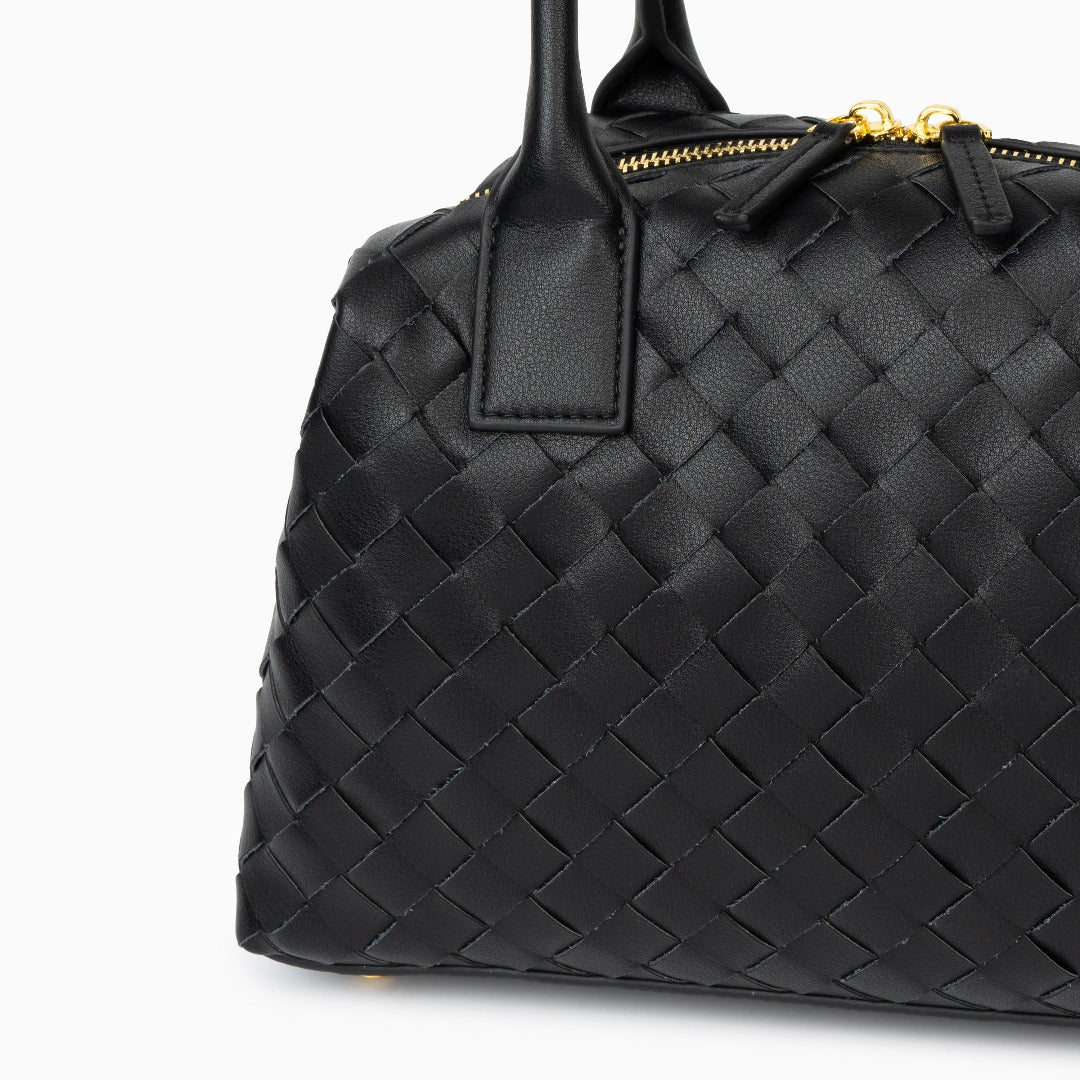 Noir Woven Handbag – FIORENE