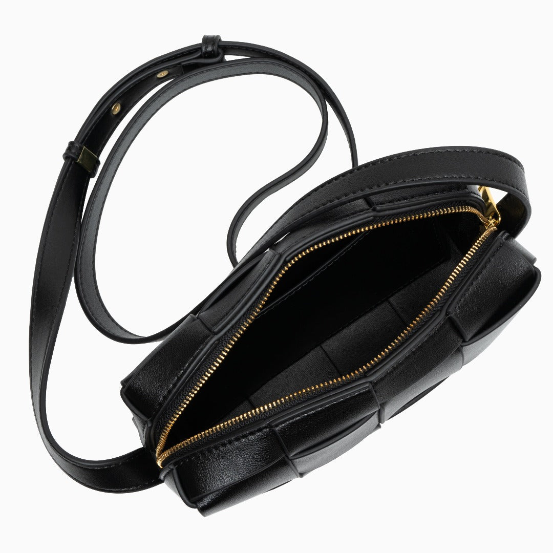 Latte Grid Mini Shoulder Bag – FIORENE