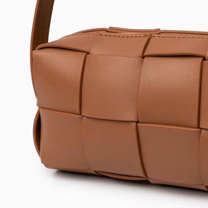 Latte Grid Mini Shoulder Bag – FIORENE