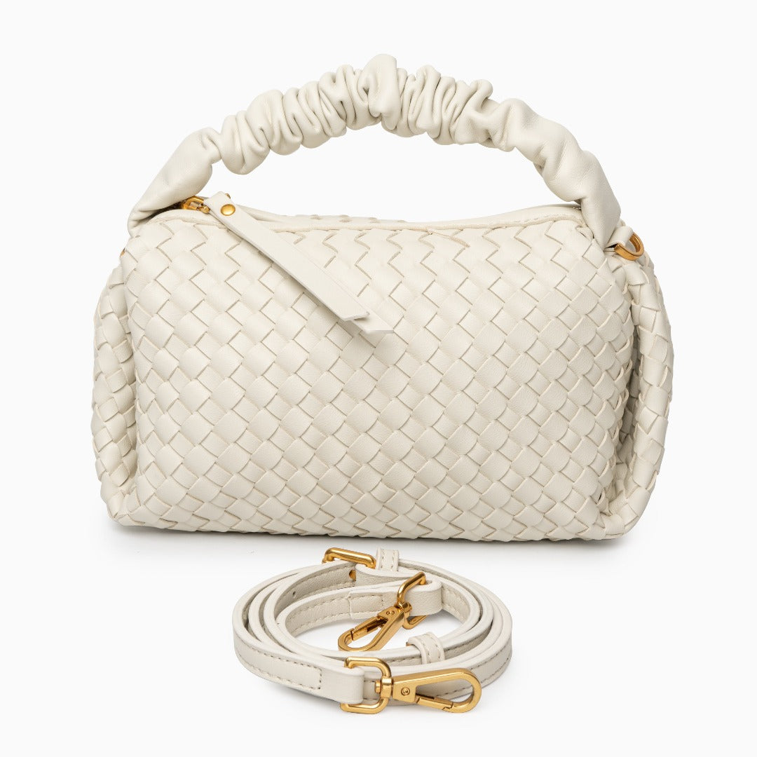 Blush Woven Soft Handbag – FIORENE