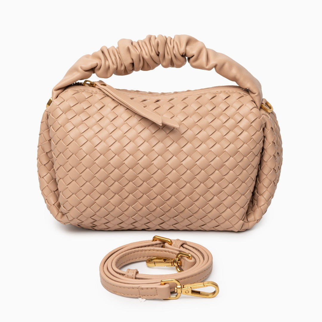Blush Woven Soft Handbag – FIORENE