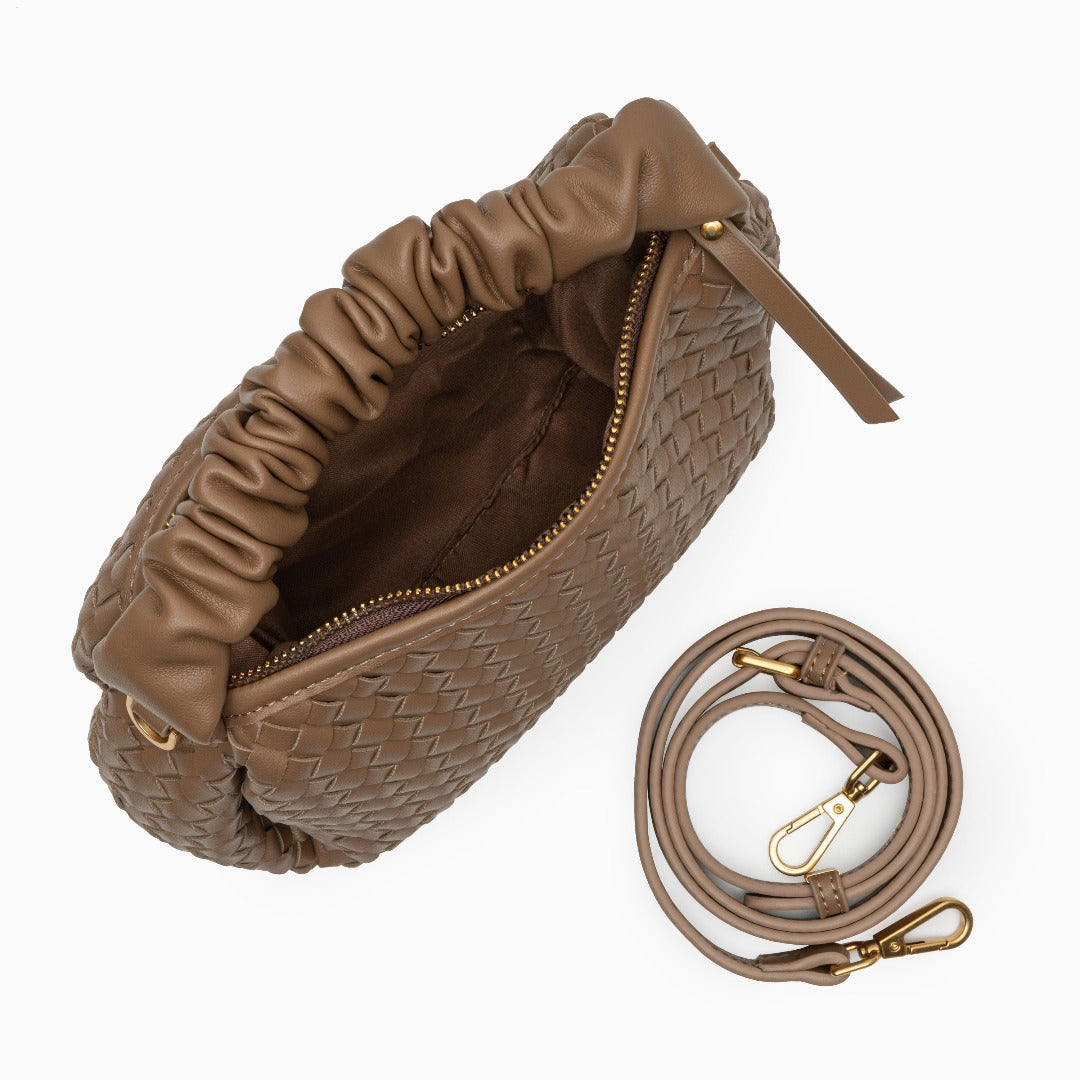 Blush Woven Soft Handbag – FIORENE
