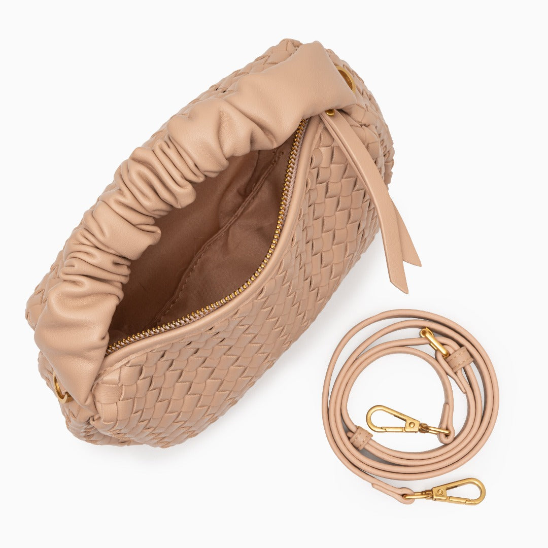 Blush Woven Soft Handbag – FIORENE