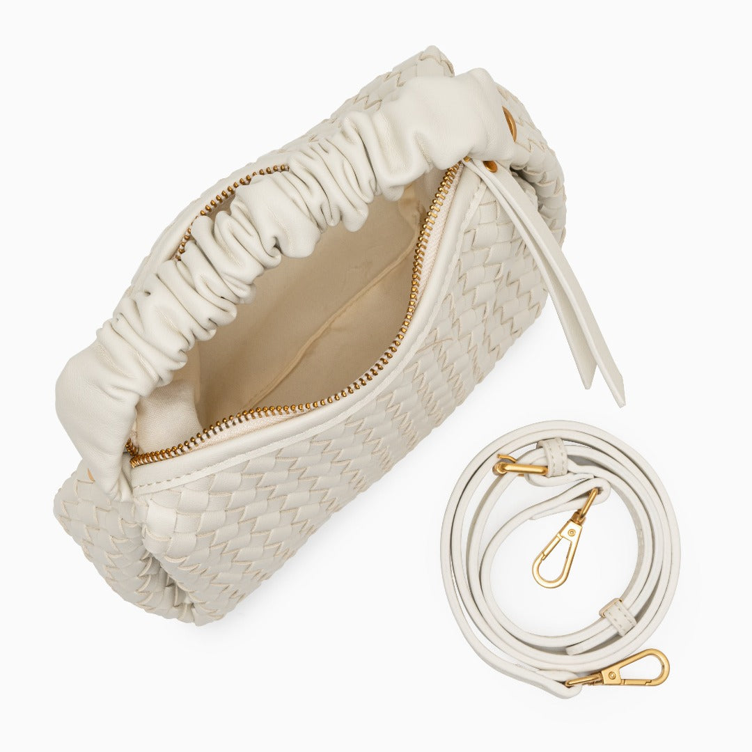 Blush Woven Soft Handbag – FIORENE