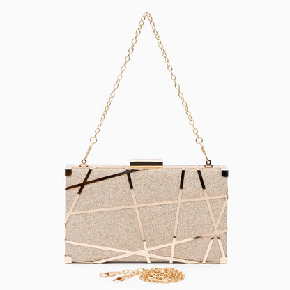 Aurum Geometric Glimmer Clutch – FIORENE