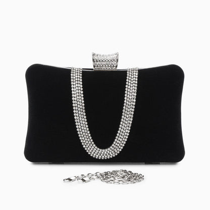 Velvet Radiance Chain Clutch – FIORENE
