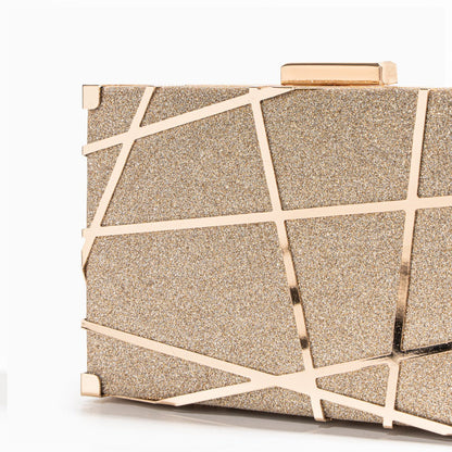 Aurum Geometric Glimmer Clutch – FIORENE