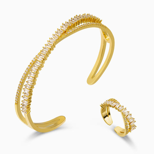 Celeste Baguette Cuff & Ring Set – FIORENE