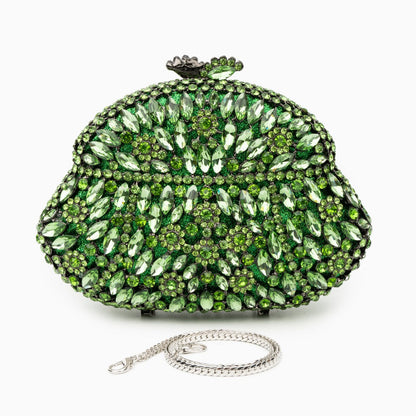 Emerald Bloom Crystal Clutch – FIORENE